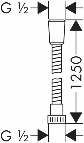 Шланг для душа Hansgrohe Metaflex 125 28262000 1,25 м