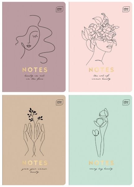 Тетрадь школьная А5 60 стр. клетка Stylove в ассортименте InterDRUK