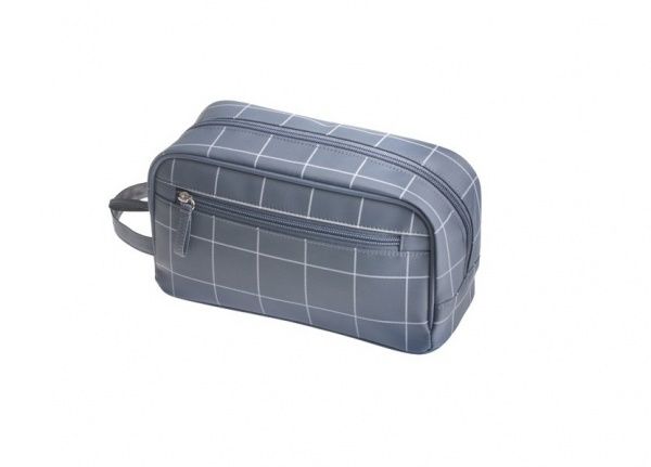 Косметичка текстильная 400295 серый с рисунком 