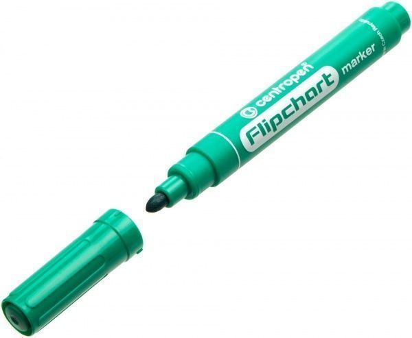 Маркер перманентний Centropen для фліпчарту 2.5 мм зелений 