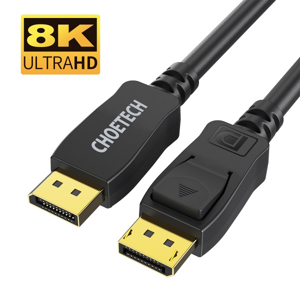 Кабель Choetech XDD01-BK DisplayPort V1.4 8K 60Hz 2 м черный (XDD01-BK) 