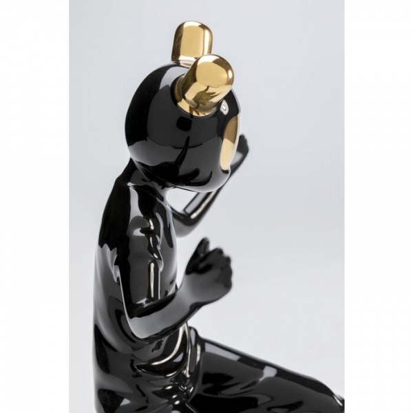 Статуетка декоративна Skating Astronaut чорна 21 cм KARE Design