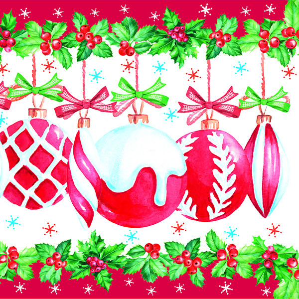 Салфетки столовые Silken Разноцетные игрушки 33х33 см 12 шт.