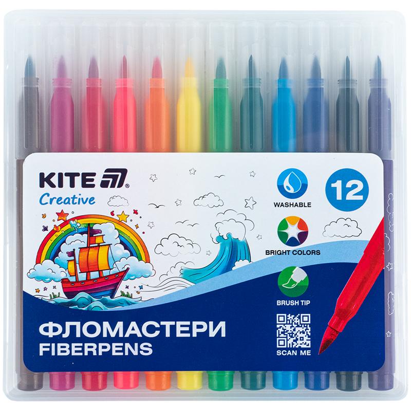 Фломастеры-кисточки Creative 12 шт. K-1150 KITE — фото 1