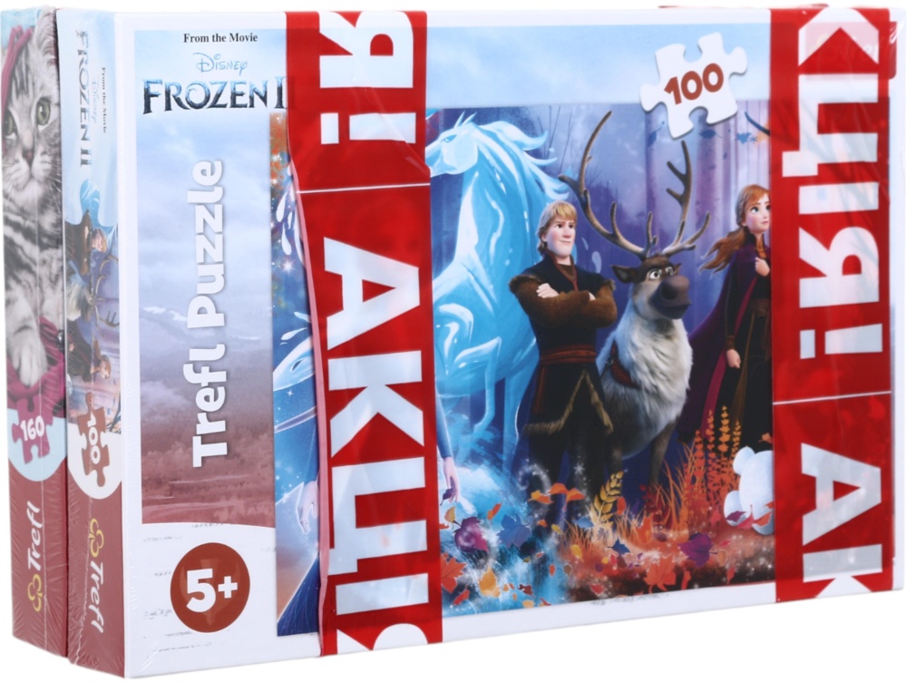 Набор пазлов Trefl (100 + 160 элементов) Ледяное сердце и Милые котята 16366/15371