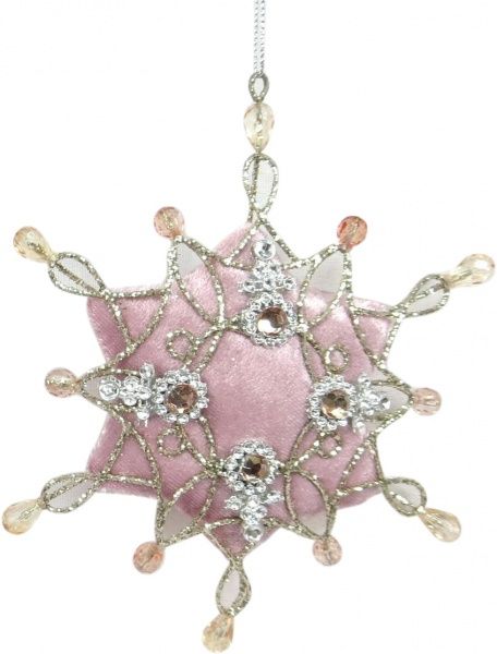 Декорація новорічна Сніжинка 15 см MC18B-17808-2 
