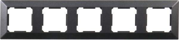 Рамка HausMark Alta 5-на горизонтальная черный SNG-FRP,SQ20G5-BK