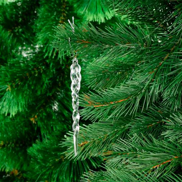 Набір новорічних прикрас бурулька (TX11-295A) 10 см 6 шт