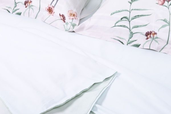 Комплект постільної білизни lovingly sa бежевий із рожевим Vandyck 