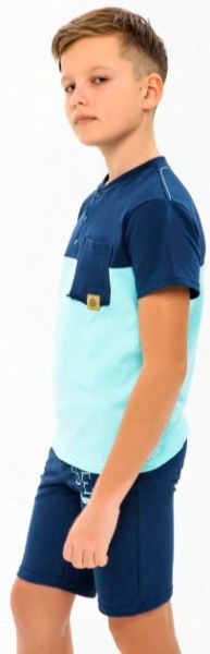 Футболка для хлопчика Smil 110552 р.134 сіро-синій 