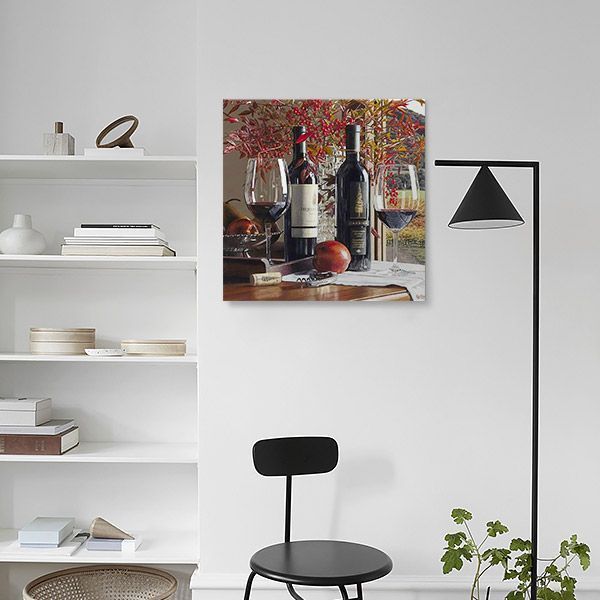 Репродукция Wine and fruit 48x48 см i_48_00027 