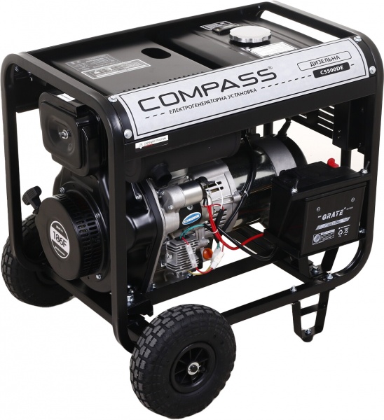 Электрогенераторная установка Compass 2,8 кВт / 3 кВт C5500DE дизель