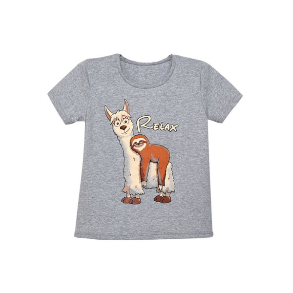 Футболка для девочек Blanka Релакс р.128 серый 12280 