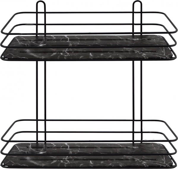 Полиця-сітка Arino 60936 чорний мармур 