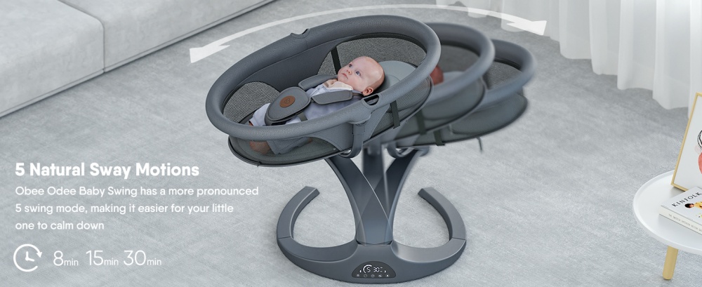 Укачивающий центр Babybond 79х69х58 см темно-серый PD-B05D