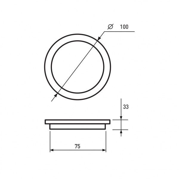 Светильник светодиодный Eurolamp Glass Downlight круглый 6 Вт 3000 К белый 