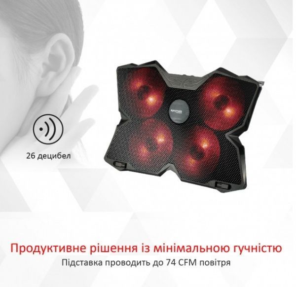 Подставка для ноутбука Promate AirBase-3 Black (airbase-3.black) 