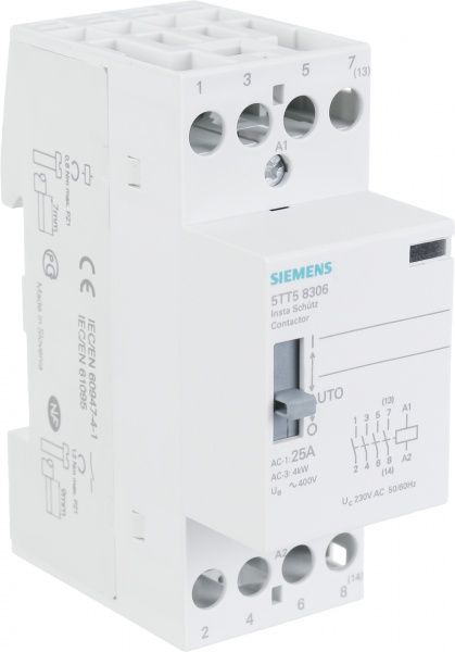 Контактор Siemens AUT 4НО AC 230, 400V 25A 5TT5830-6