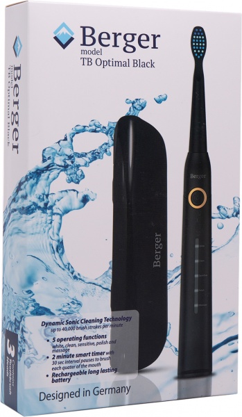Электрическая зубная щетка Berger TB Optimal Black+Case