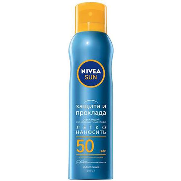 Спрей-аэрозоль Nivea Защита и прохлада SPF50 200 мл