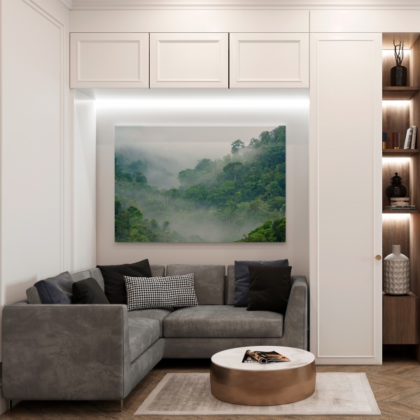 Картина на холсте Лес в тумане 110x70 см WS Holst 14082227,2 