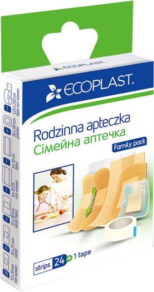 Лейкопластир ECOPLAST Сімейна аптечка нестерильні 25 шт.