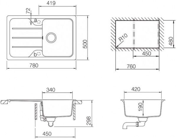 Мийка для кухні Teka 45 B S-TG 1B 1D біла 