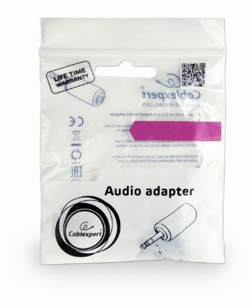 Адаптер Cablexpert (A-2.5M-3.5F) аудио, 2.5мм M / F 3.5 мм 