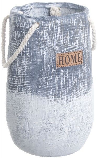 Кашпо керамічне Hommy 15х24,5 см сірий