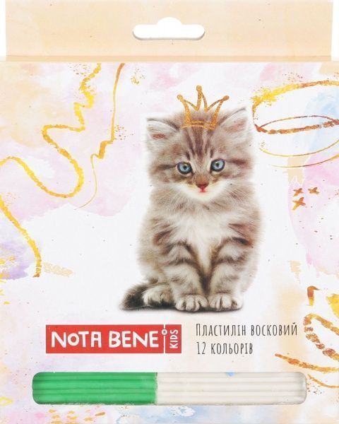 Пластилін восковий 12 кольорів Nota Bene
