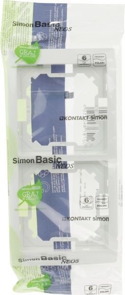 Рамка двухместная Simon Basic Neos универсальная белый BMRC2/11