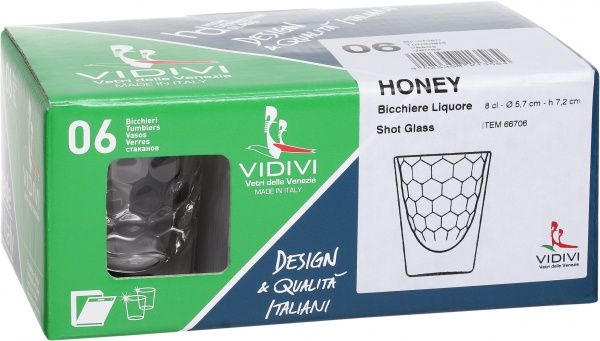 Набор рюмок Honey 80 мл 6 шт. Vidivi