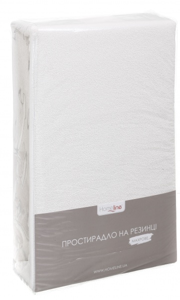 Простынь на резинке махровое 160123 140x200 см кремовый Homeline 