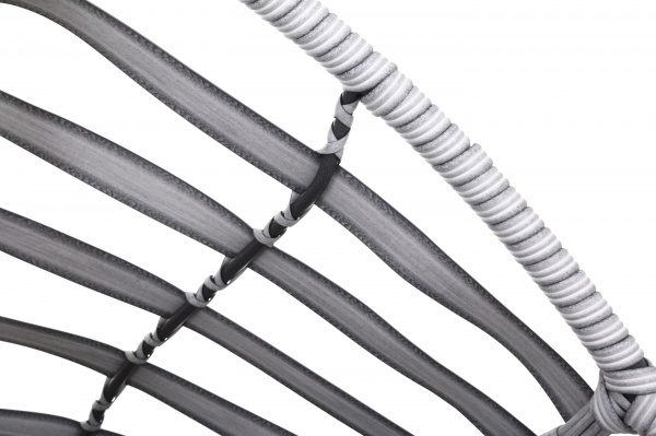 Крісло-кокон Латинос широке плетіння світло-сірий