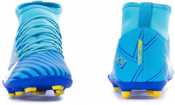 Бутсы Nike NIKE JR. MERCURIAL SUPERFLY 9 CLUB KM FG/MG DO9789-400 р.35,5 разноцветный