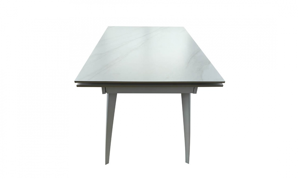 Стіл обідній Клайді 1200(1780)x800x750мм білий матовий/білий