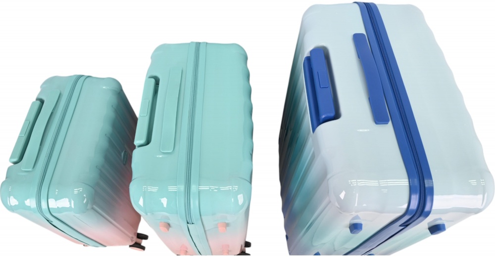 Чемодан Compass MS-2693 90 л розовый с голубым 53x29x75 см L