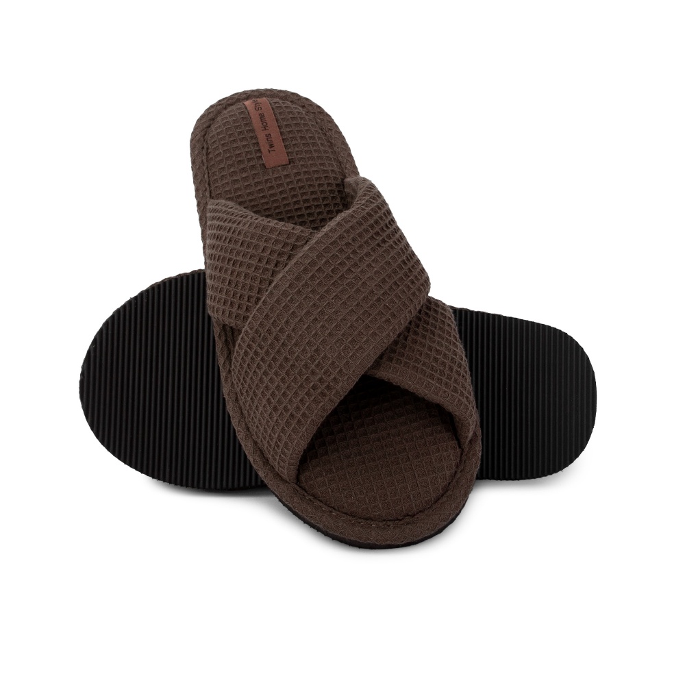 Тапки домашние Twins HS-VL вафельные 13876 р.36/37 шоколадный