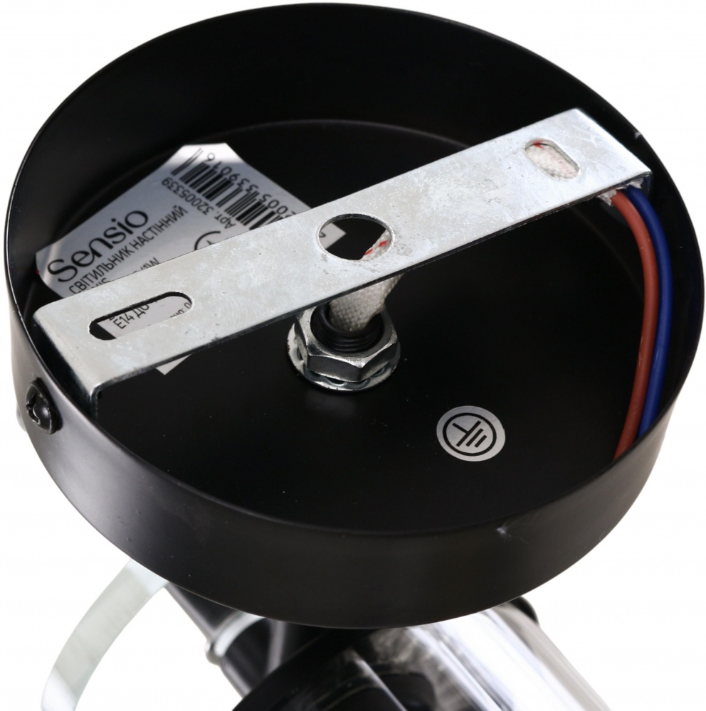 Світильник настінний Sensio Canis 40 Вт E14 чорний/прозорий ALG-74590/1W