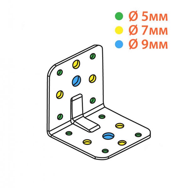 Кутник перфорований Kolchuga рівносторонній 60x60x60 мм 2 мм