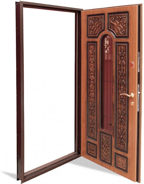 Двері вхідні Abwehr АП1-127 (V) (K7) (СПЗ) (ЗК) 096П (ЗД+ПТ2) дуб золотий 2050x960мм праві