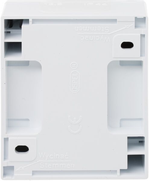 Выключатель перекрестный одноклавишный Ospel Fala влагозащищенный без подсветки 16 А 250В IP44 белый