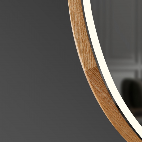 Дзеркало з вбудованим підсвічуванням Luxury Wood Evolution SLIM LED ясен темний 550x750 мм 
