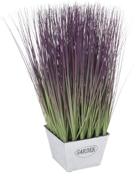 Растение искусственное в горшке Мискантус 56 см фиолетово-зеленый