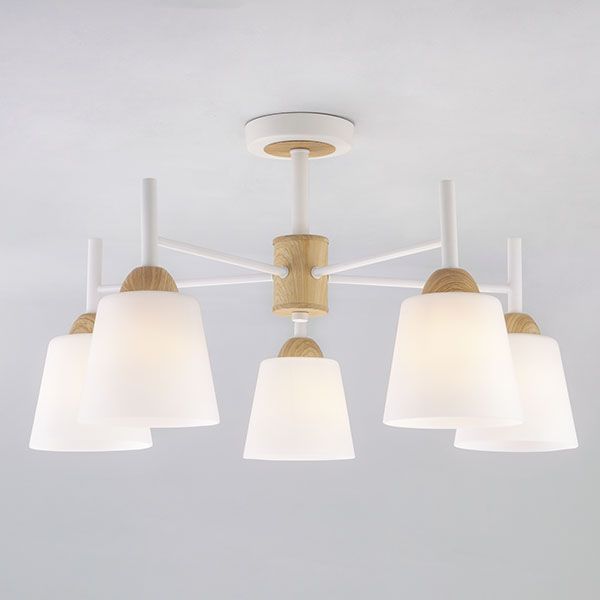 Люстра стельова Strotskis Fresco 5x60 Вт E27 білий 70085/5 