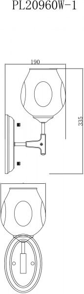 Бра Accento lighting Molecule 1x60 Вт E27 антична латунь 