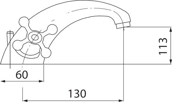 Змішувач для умивальника Ferro Retro XD 2