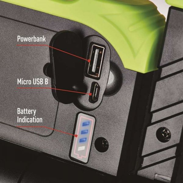 Фонарь прожекторный Emos LED 20W 2000Lm Li-Ion P4536 черно-зеленый 