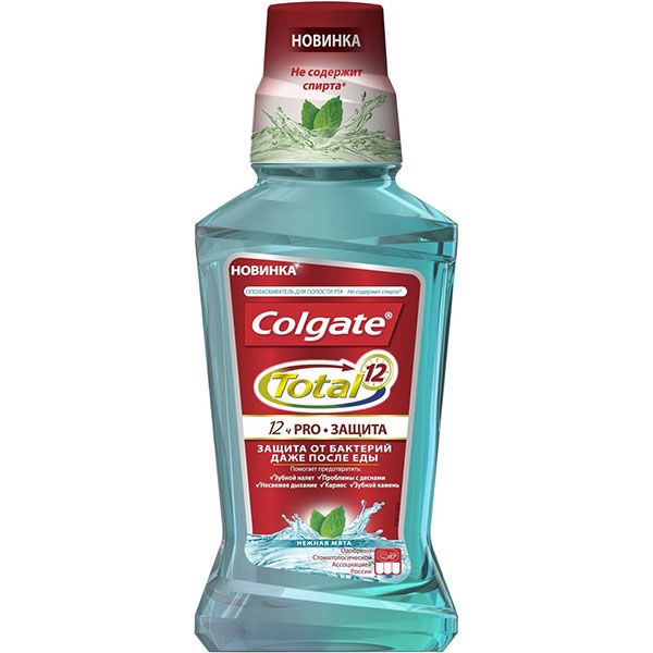 Ополаскиватель Colgate Total 12 ч Pro Защита Нежная мята 250 мл