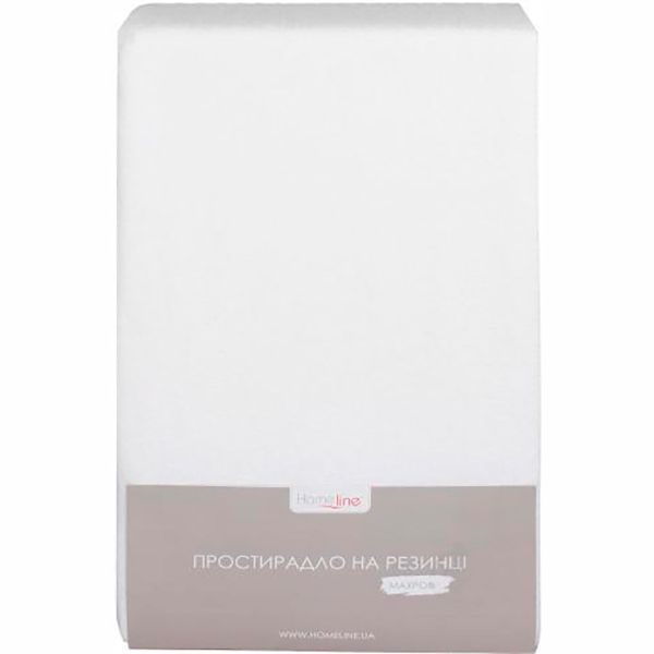 Простирадло на резинці 90x200 см білий Homeline 
